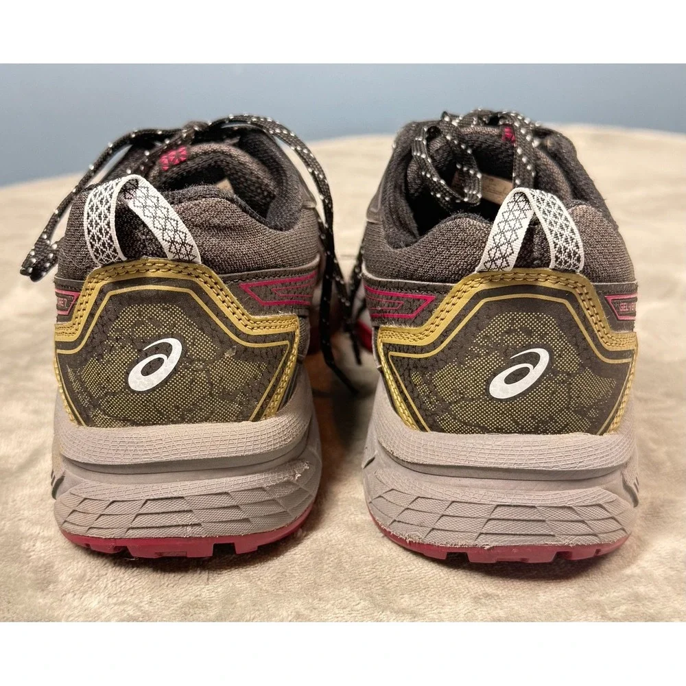 Asics Gel Venture 7 Shoes Womens 9.5 Gray Pink Trail Running Sneakers